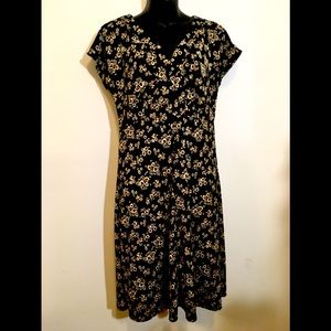Nine West black floral dress